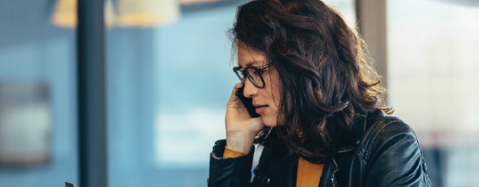 woman talking on the phone